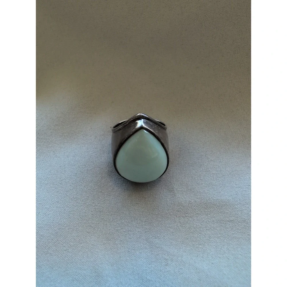 Vintage‎ Sterling Silver 925 Quartz Ring Size 8